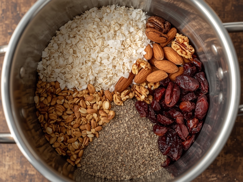 Homemade No Bake Granola Bars - Process or ingredients