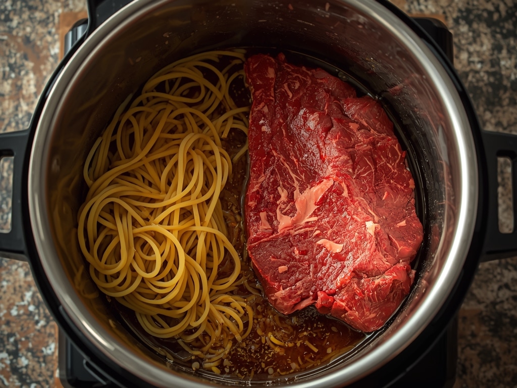 sticky beef noodles - Process or ingredients
