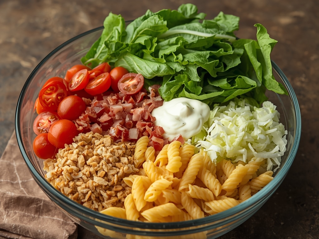 blt pasta salad - Process or ingredients