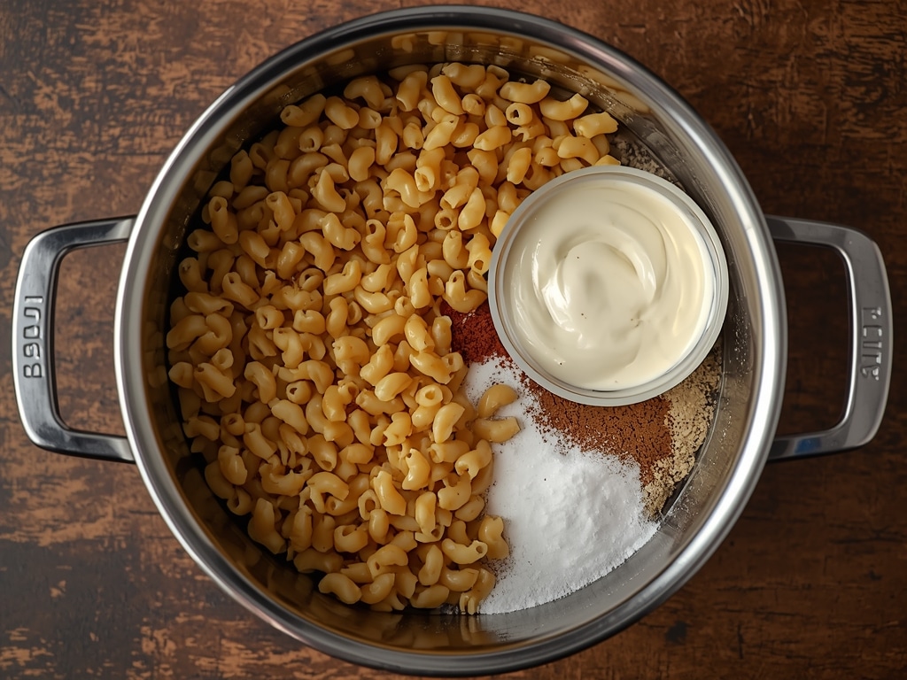 Small Macaroni Salad: The BEST Easy Recipe EVER! 2 small macaroni salad - Process or ingredients