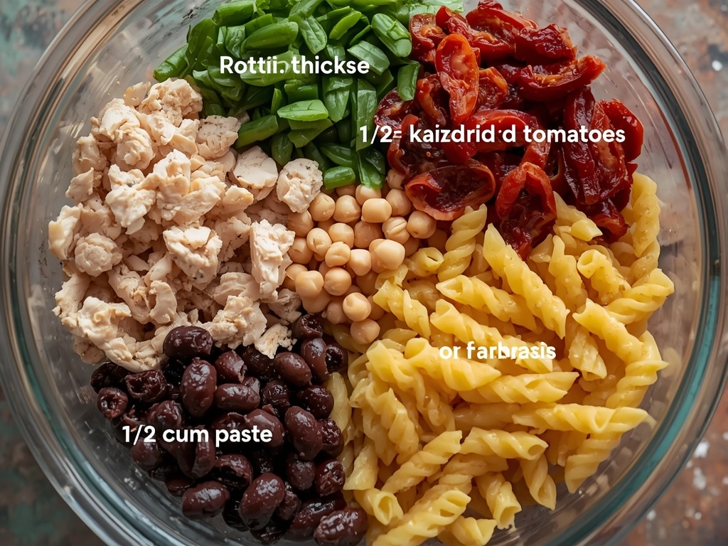 high protein italian pasta salad - Process or ingredients
