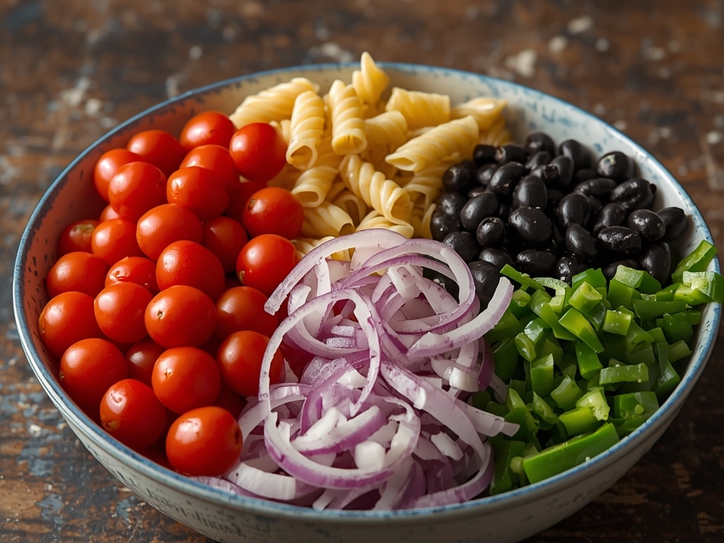 italian pasta salad - Process or ingredients