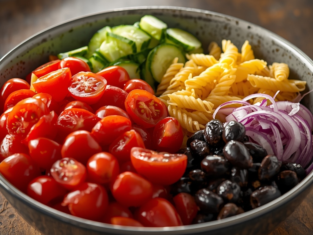 pasta salad - Process or ingredients