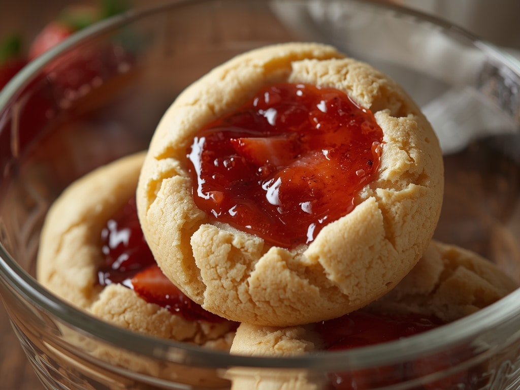 Strawberry Cheesecake Cookies Recipe with Homemade Jam - Detail or variation