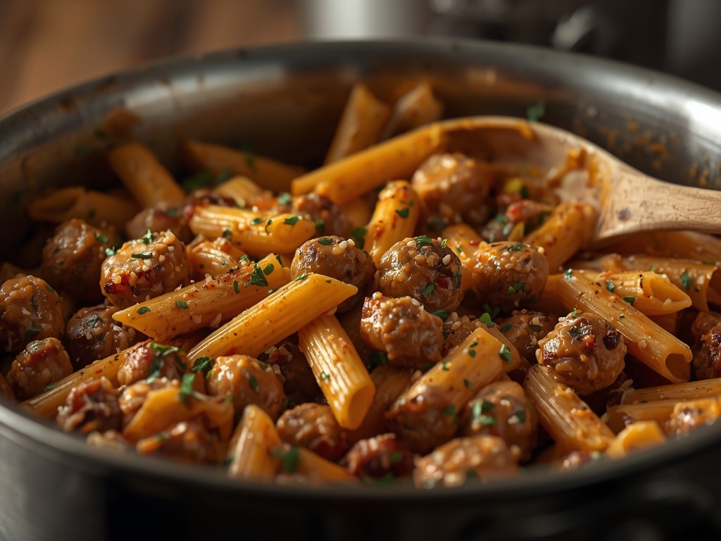 one pot creamy cajun sausage pasta - Detail or variation