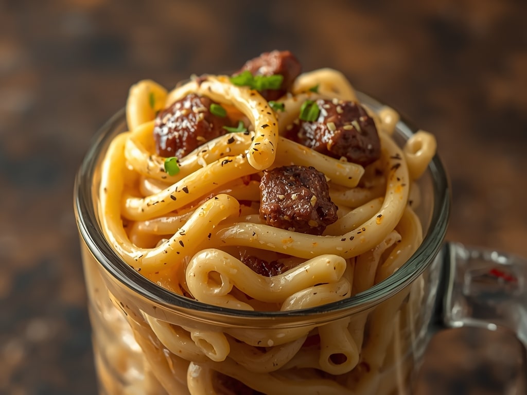 philadelphia cheesesteak pasta - Detail or variation