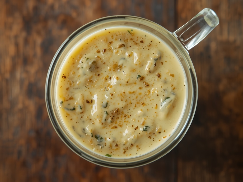 garlic butter steak parmesan cream sauce - Detail or variation