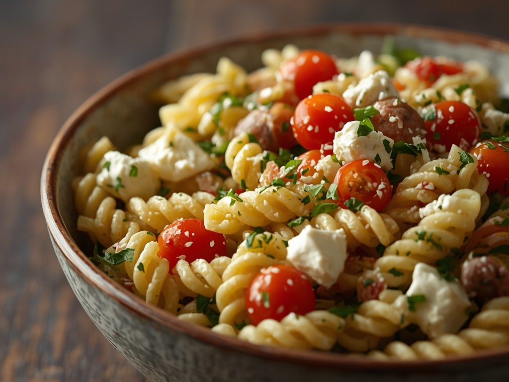 Greek Pasta Salad: The BEST Easy Recipe EVER! 1 greek pasta salad - Detail or variation