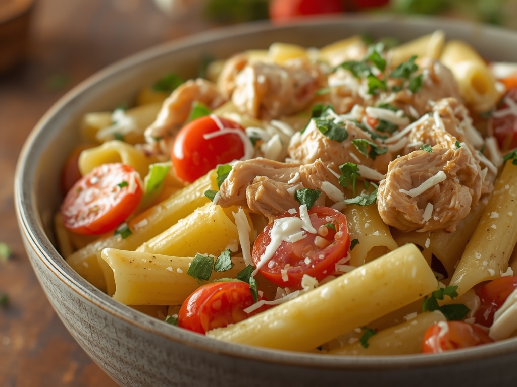 chicken caesar pasta salad 2 - Detail or variation