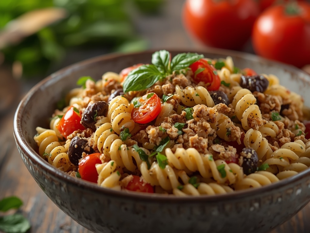 high protein italian pasta salad - Detail or variation