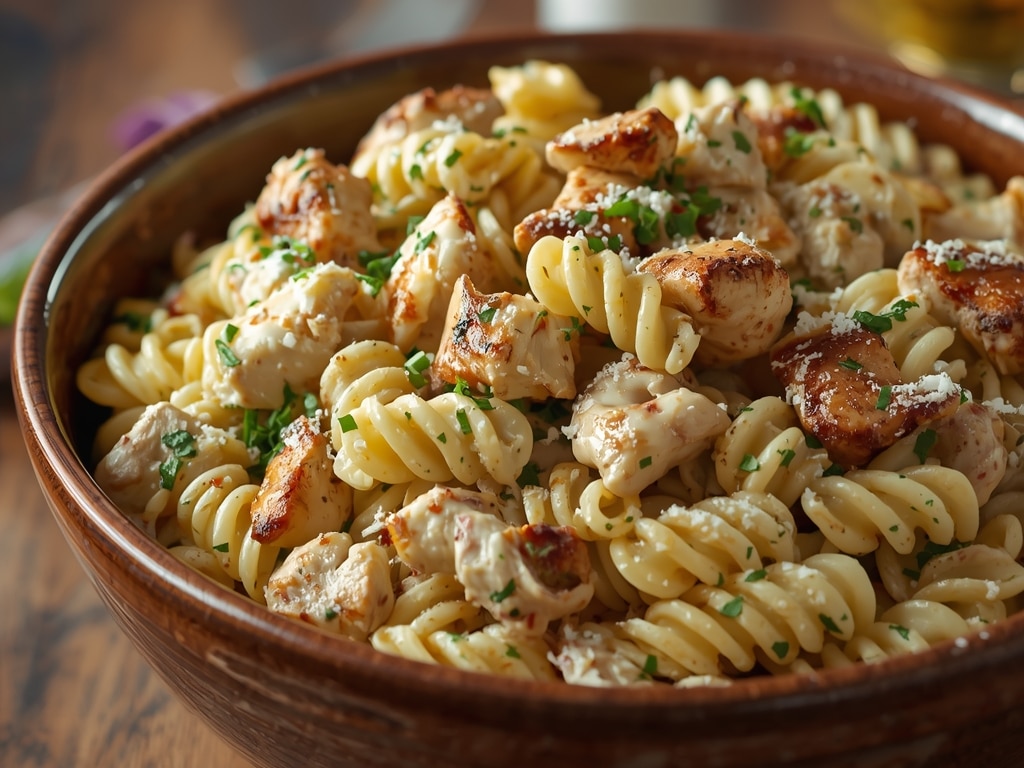 chicken caesar pasta salad - Detail or variation