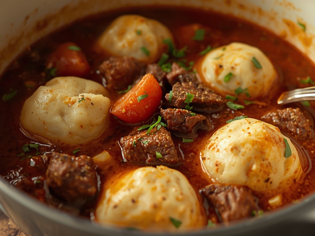 irresistible beef stew with dumplings - Detail or variation