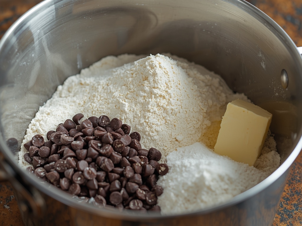 chocolate chip cookies recipe - Process or ingredients