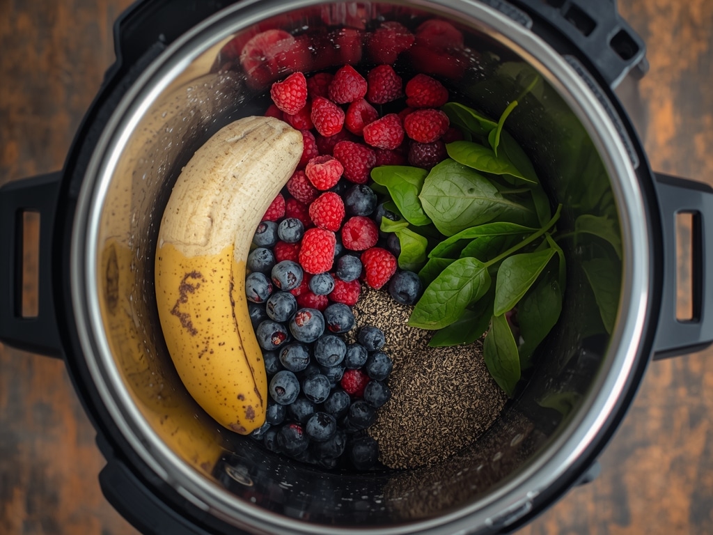healthy breakfast smoothie recipe - Process or ingredients