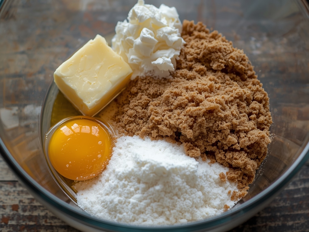 Soft & Chewy Brown Sugar Rhubarb Cookies - Process or ingredients